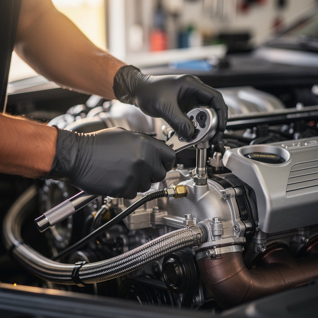 Abraham Auto Repair expert technician servicing a high-performance European vehicle in San Diego
